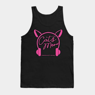 Cats Meow Productions Pink Solid Tank Top